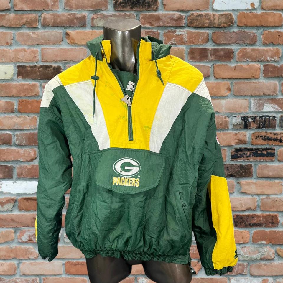 Vintage 90s Green Bay Packers Jacket Starter Pro - Depop