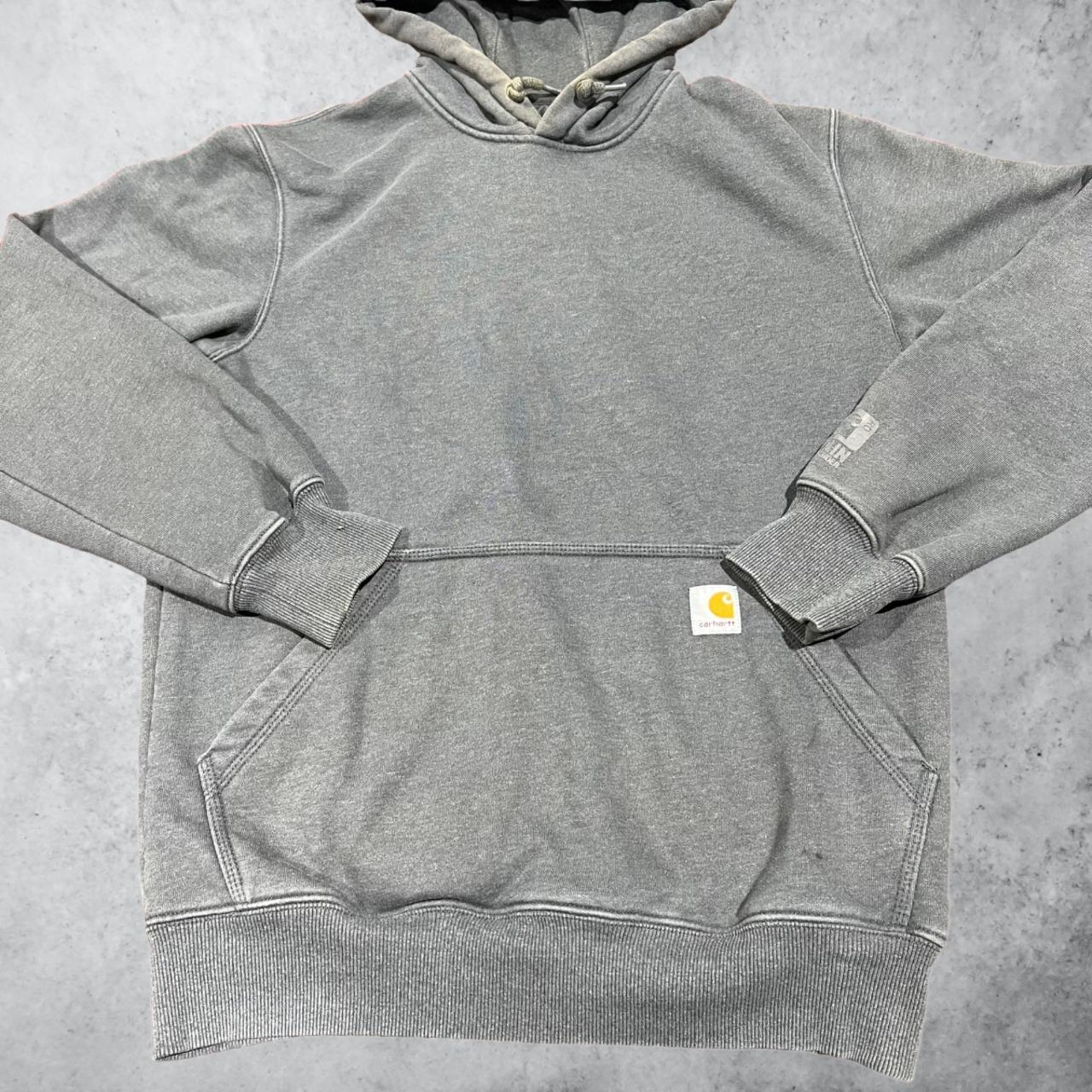 Men's Grey and White Hoodie | Depop