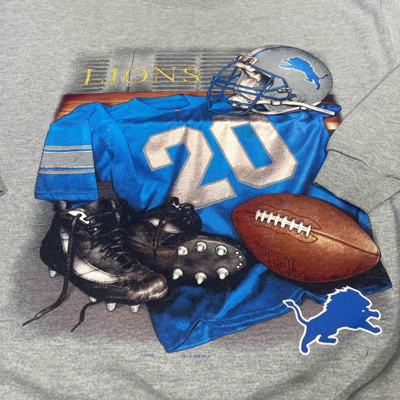 Detroit Lions Barry Sanders With The Xplosive Vintage 1994 Grey