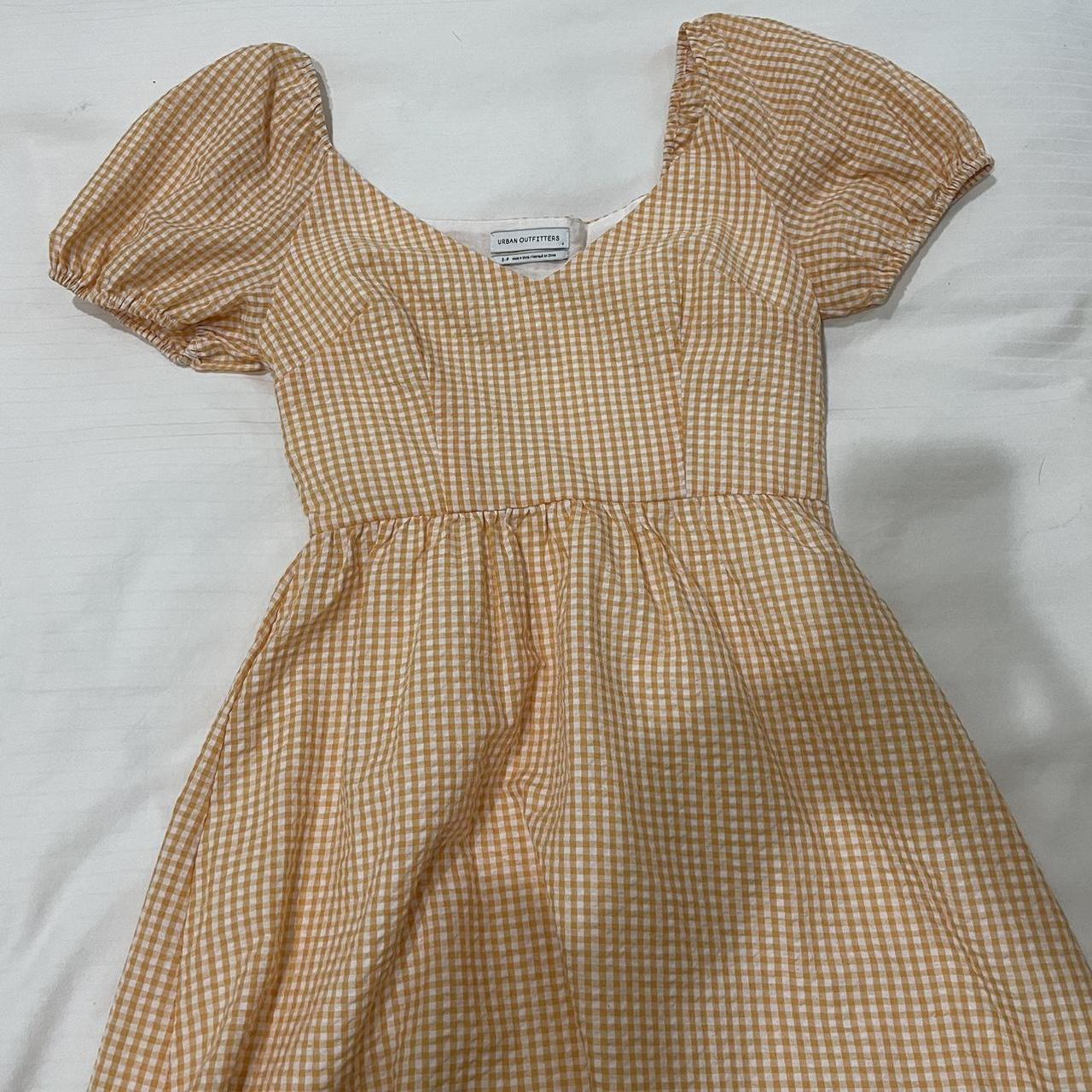 Super cute Urban outfitters ivory / cream gingham - Depop