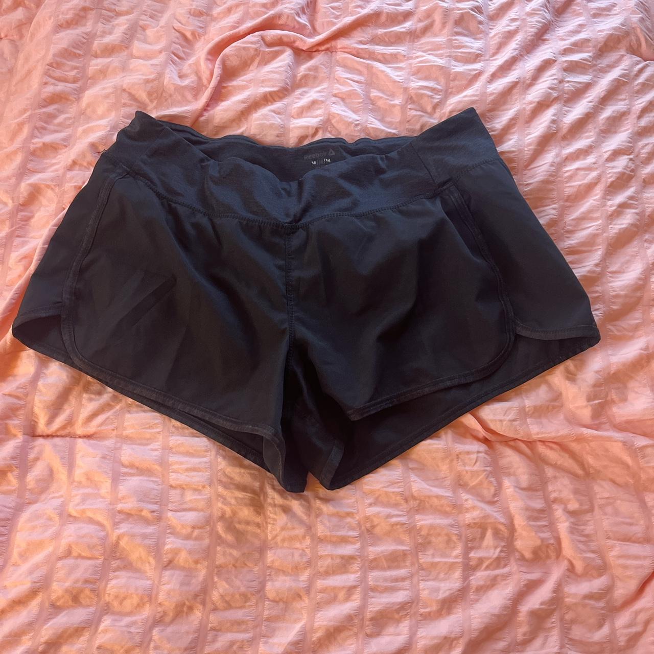 black reebok shorts medium Depop