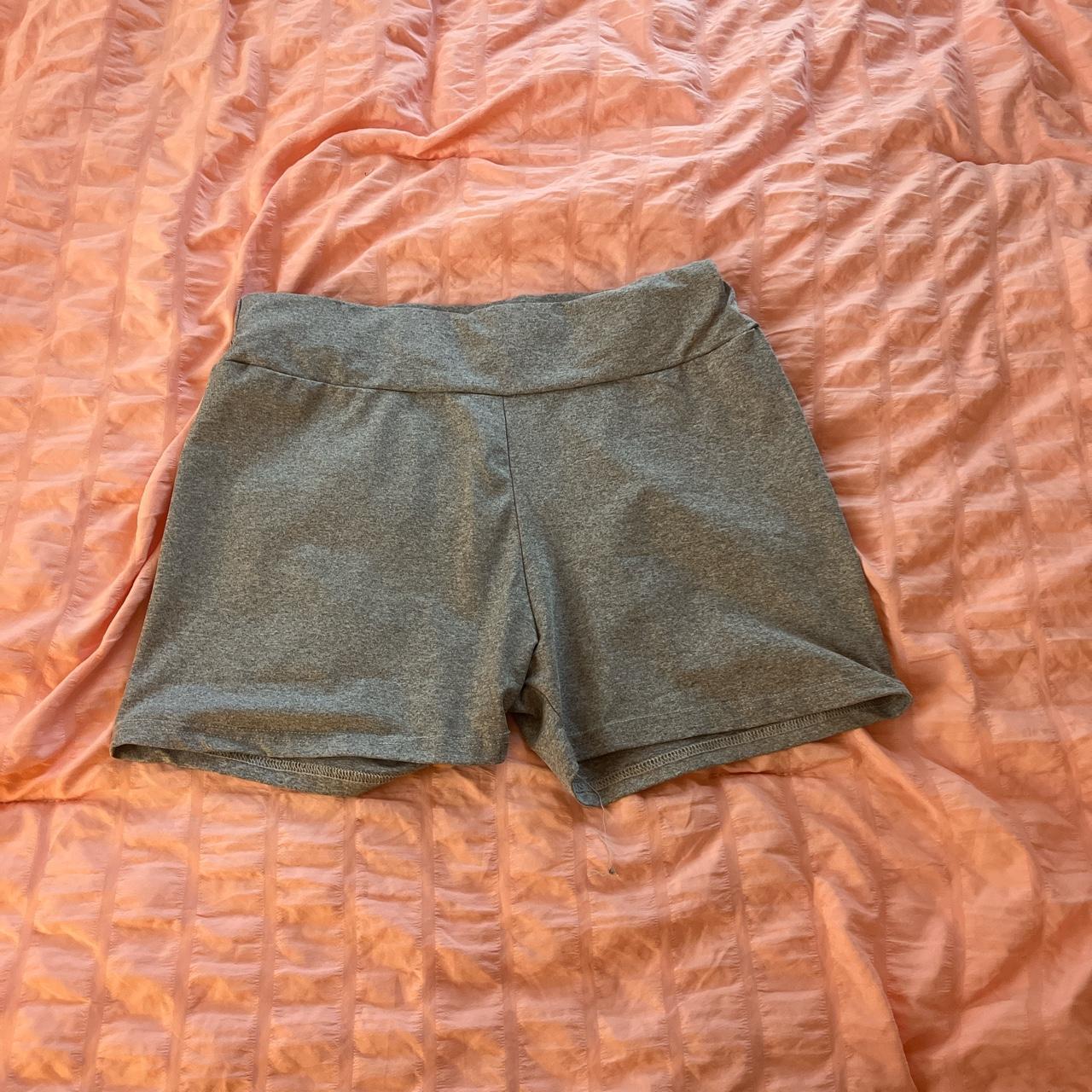 grey booty shorts medium Depop