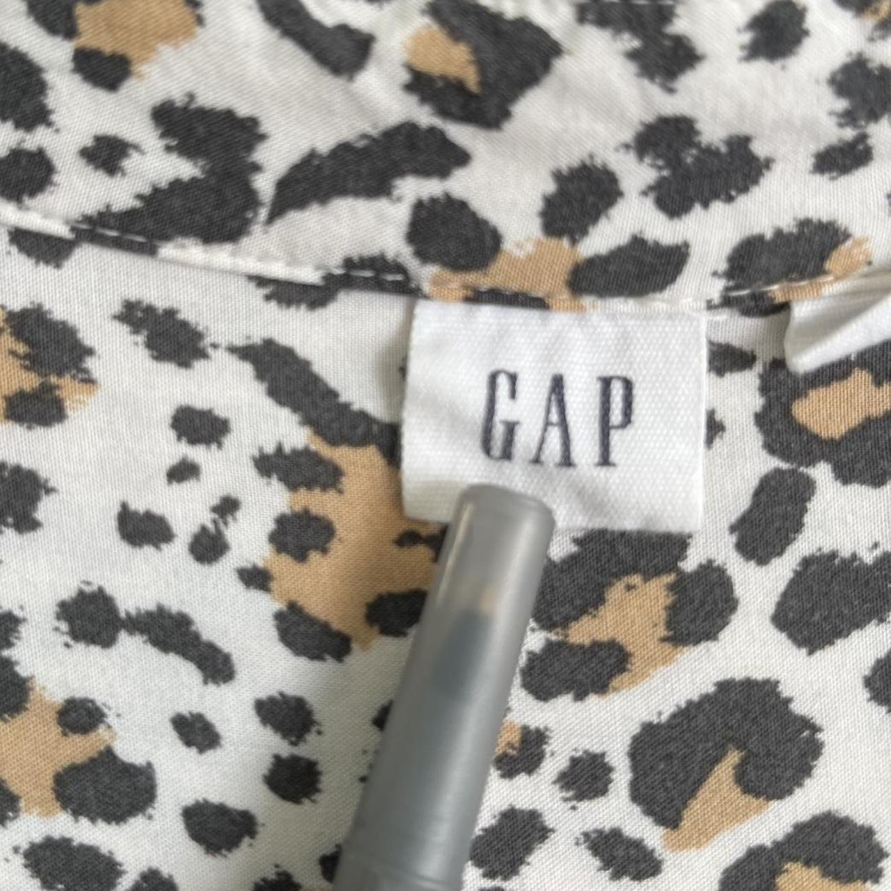 Gap Women's Blouse - Multi/Brown - L – Leopard pr… - image 4