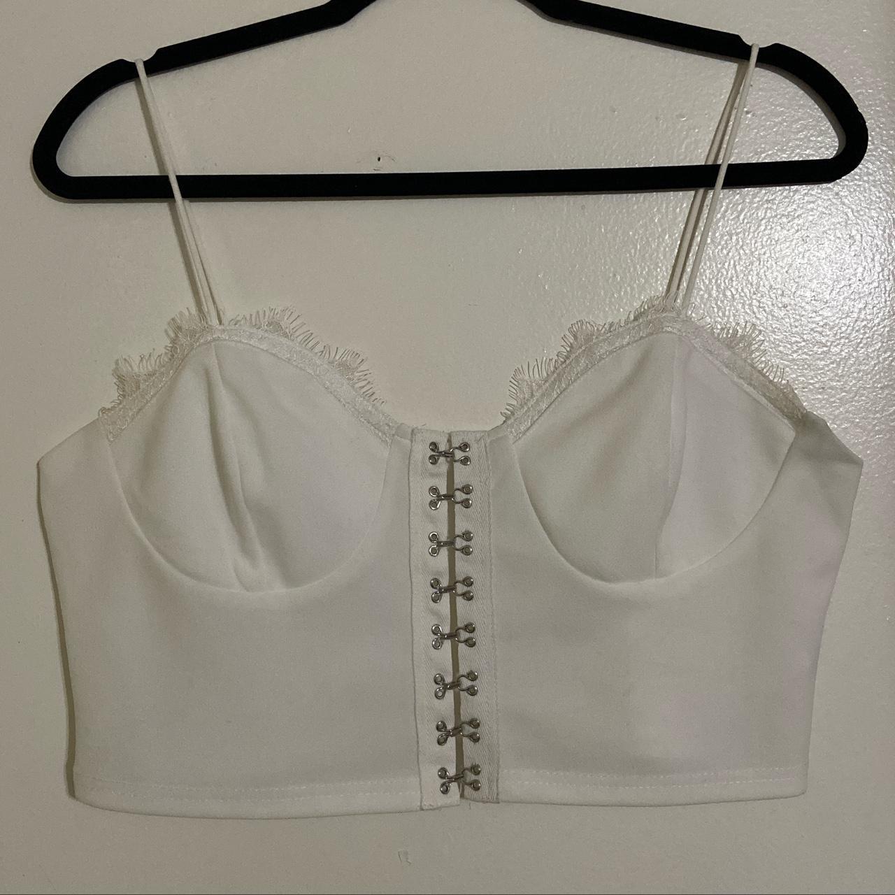 Shein Curve + Plus Women's White and Silver Vests-tanks-camis | Depop