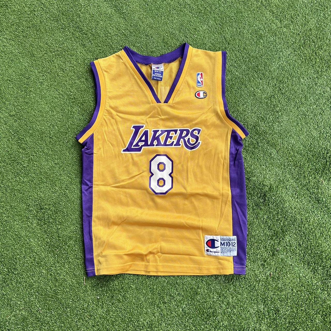 vintage champion kobe bryant jersey! size kids... - Depop