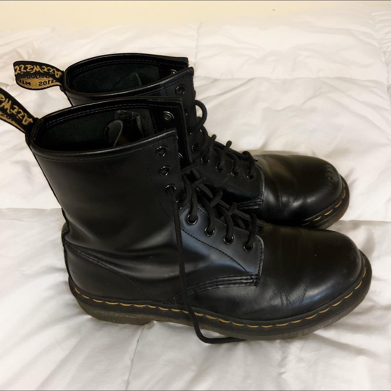 Beautiful classic Dr. Martens boots - black leather ... - Depop