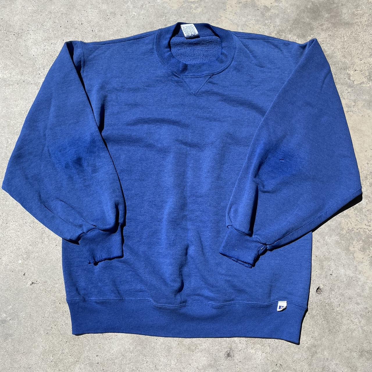 Vintage Russel royal blue sweater The material is... - Depop