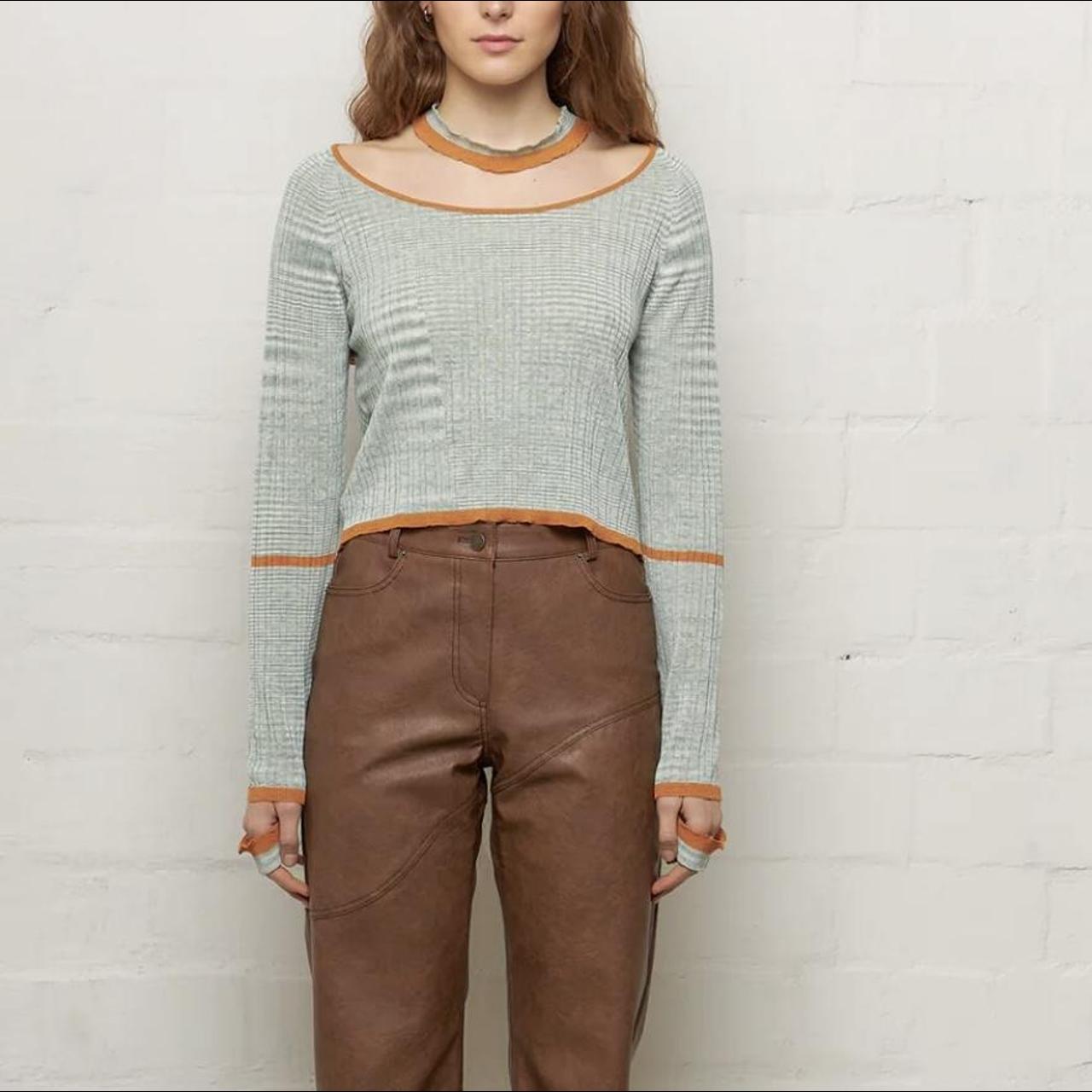 eckhaus latta AW21 herba sweater seaglass size Depop