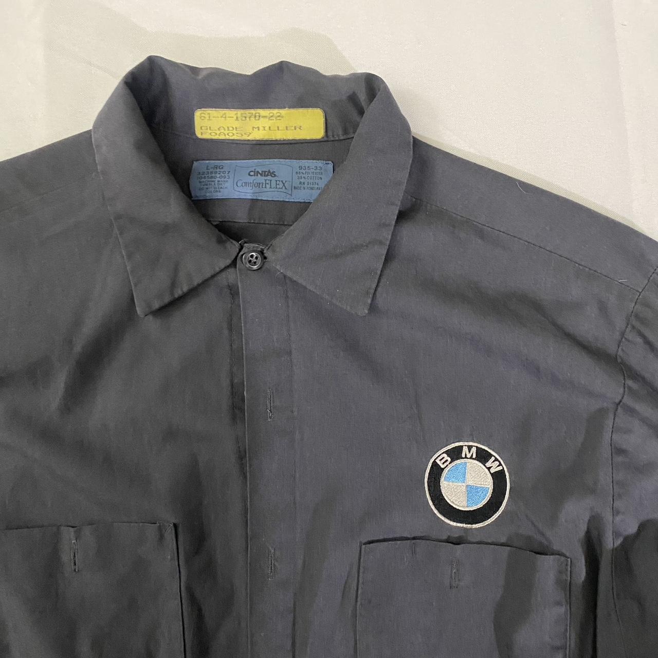 Vintage BMW Long Sleeve Button Up Shirt • Size... - Depop