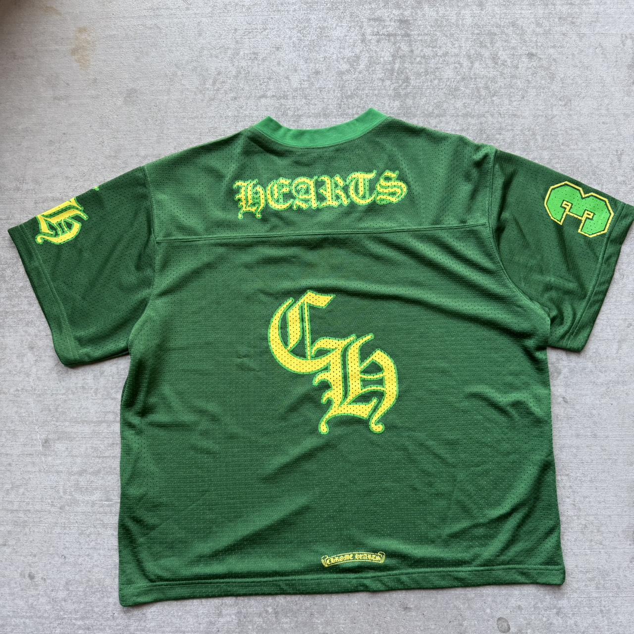 Chrome Hearts Green Mesh Short Sleeve Jersey • | Depop