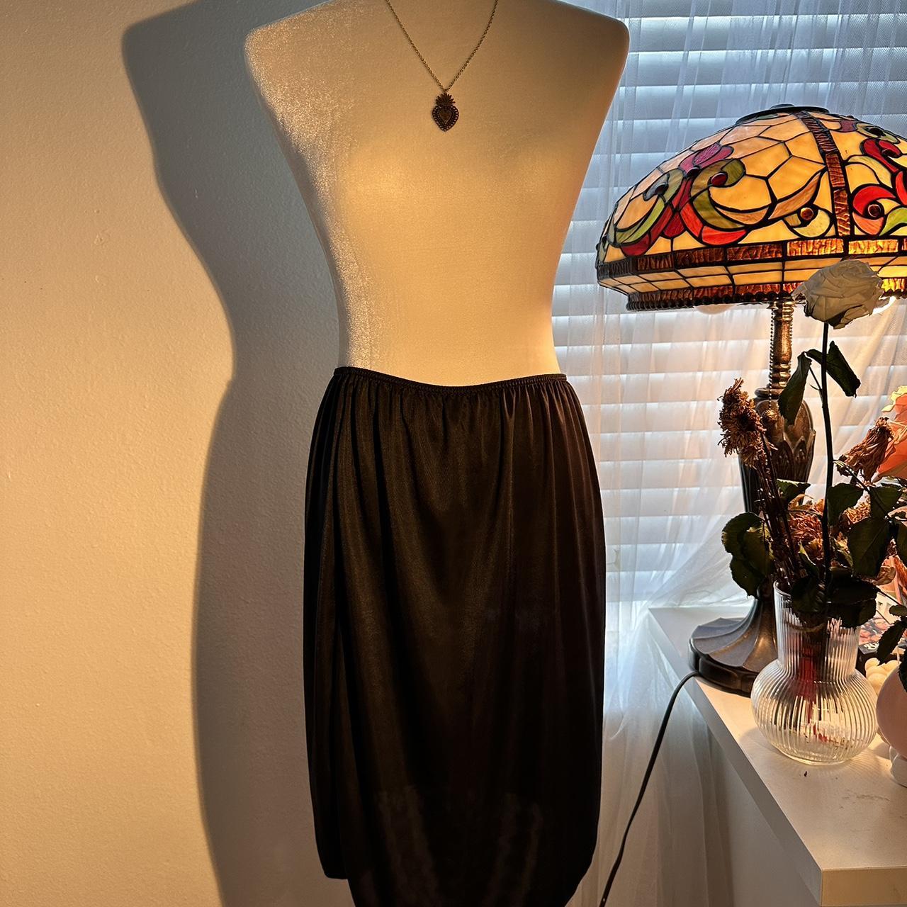 black maxi silk skirt #2000s #y2k #goth #emo #vintage - Depop