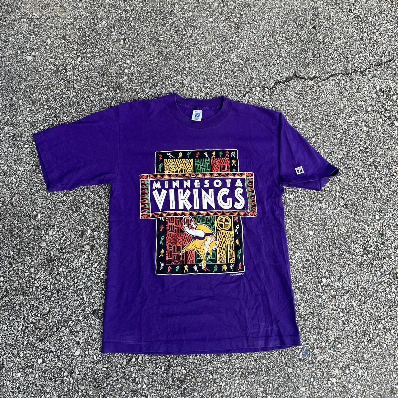 Vtg 90's Minnesota Vikings NFL Football Denim Shirt - Depop