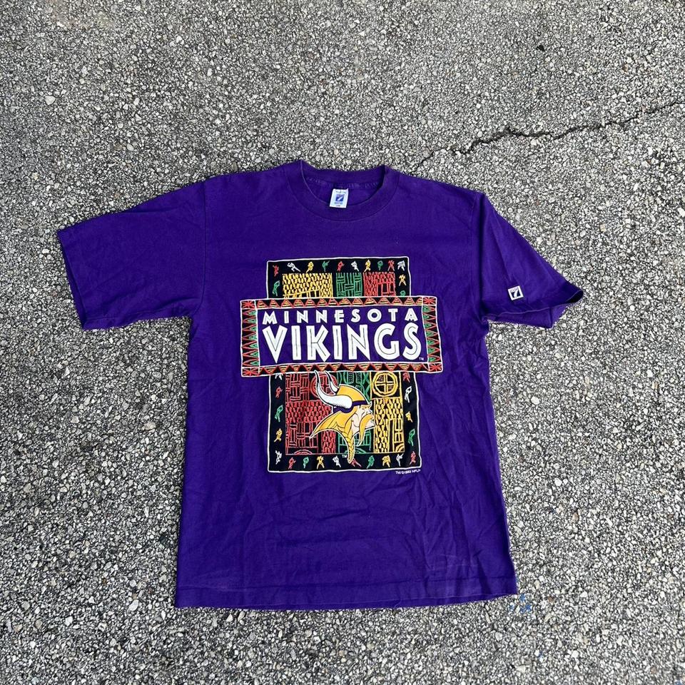 Vtg 90's Minnesota Vikings NFL Football Denim Shirt - Depop