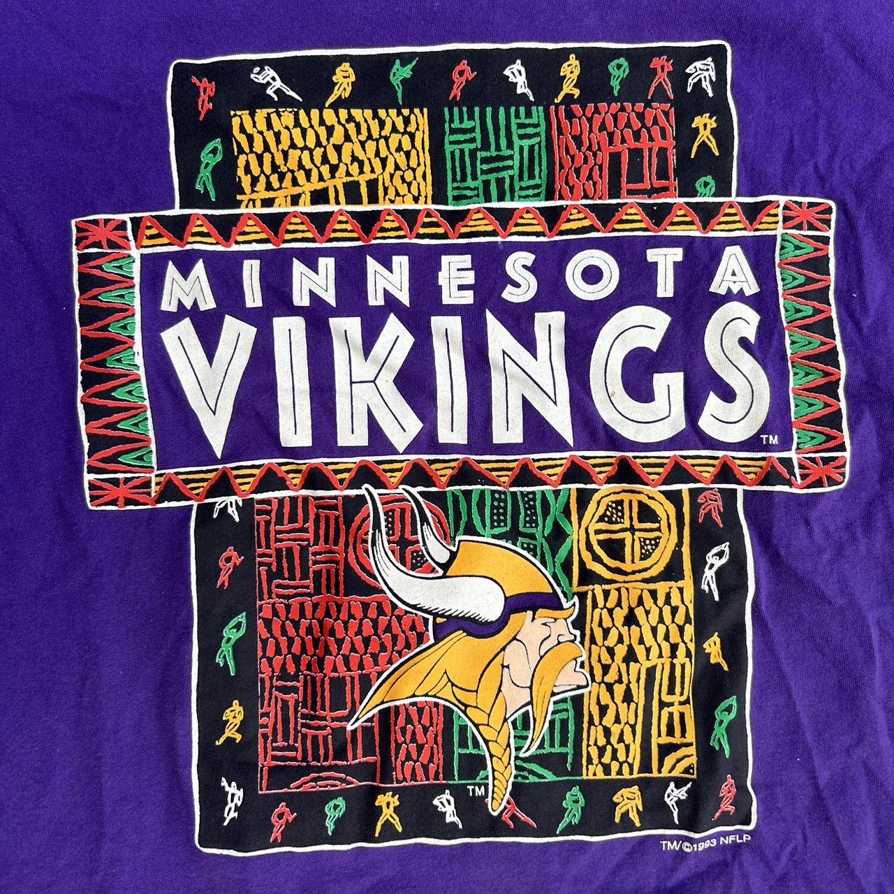 Vtg 90's Minnesota Vikings NFL Football Denim Shirt - Depop