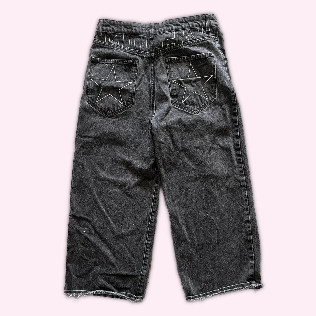 NiiHai Women's Black Jeans Depop