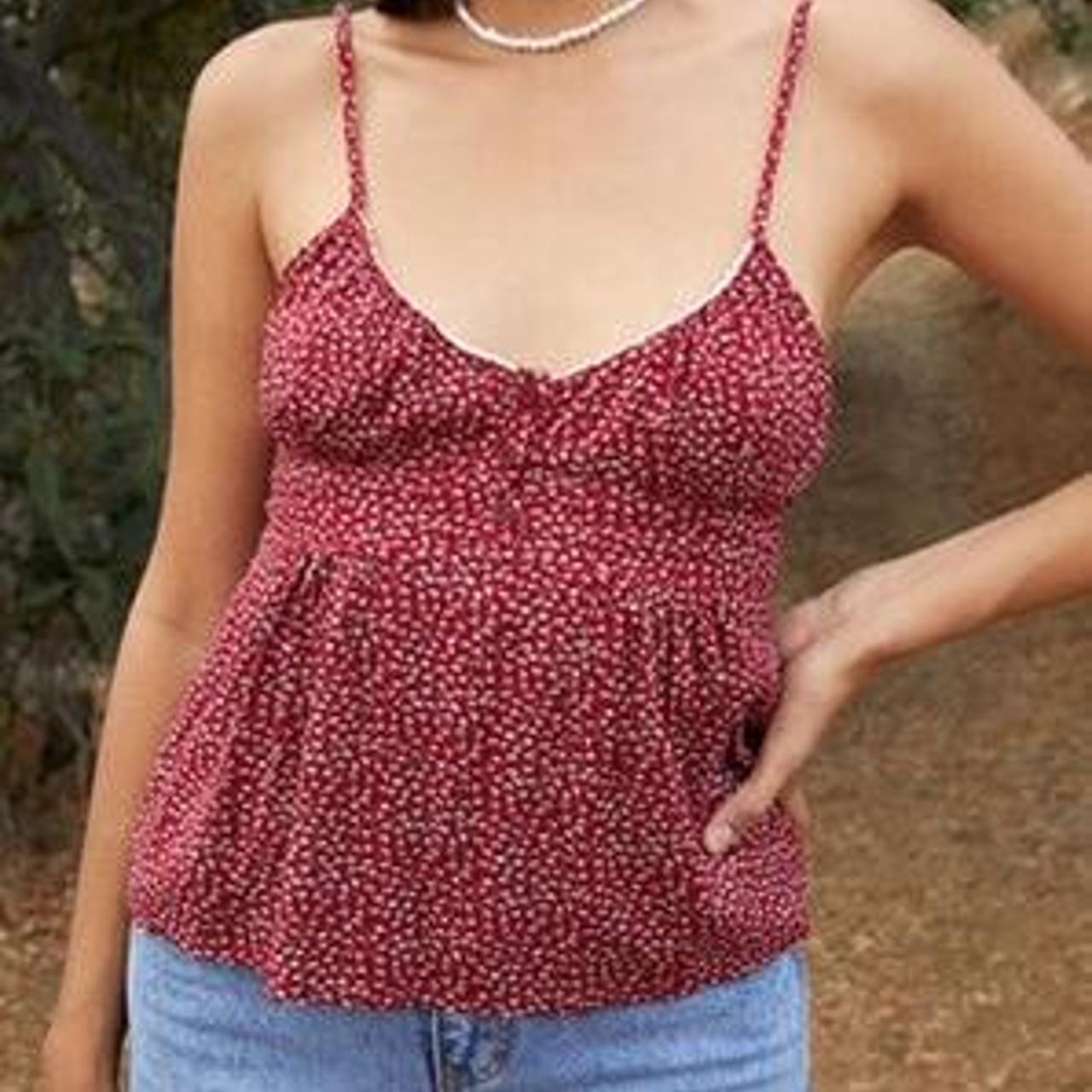 Brandy Melville Lace Button Tank Bought for Europe... Depop