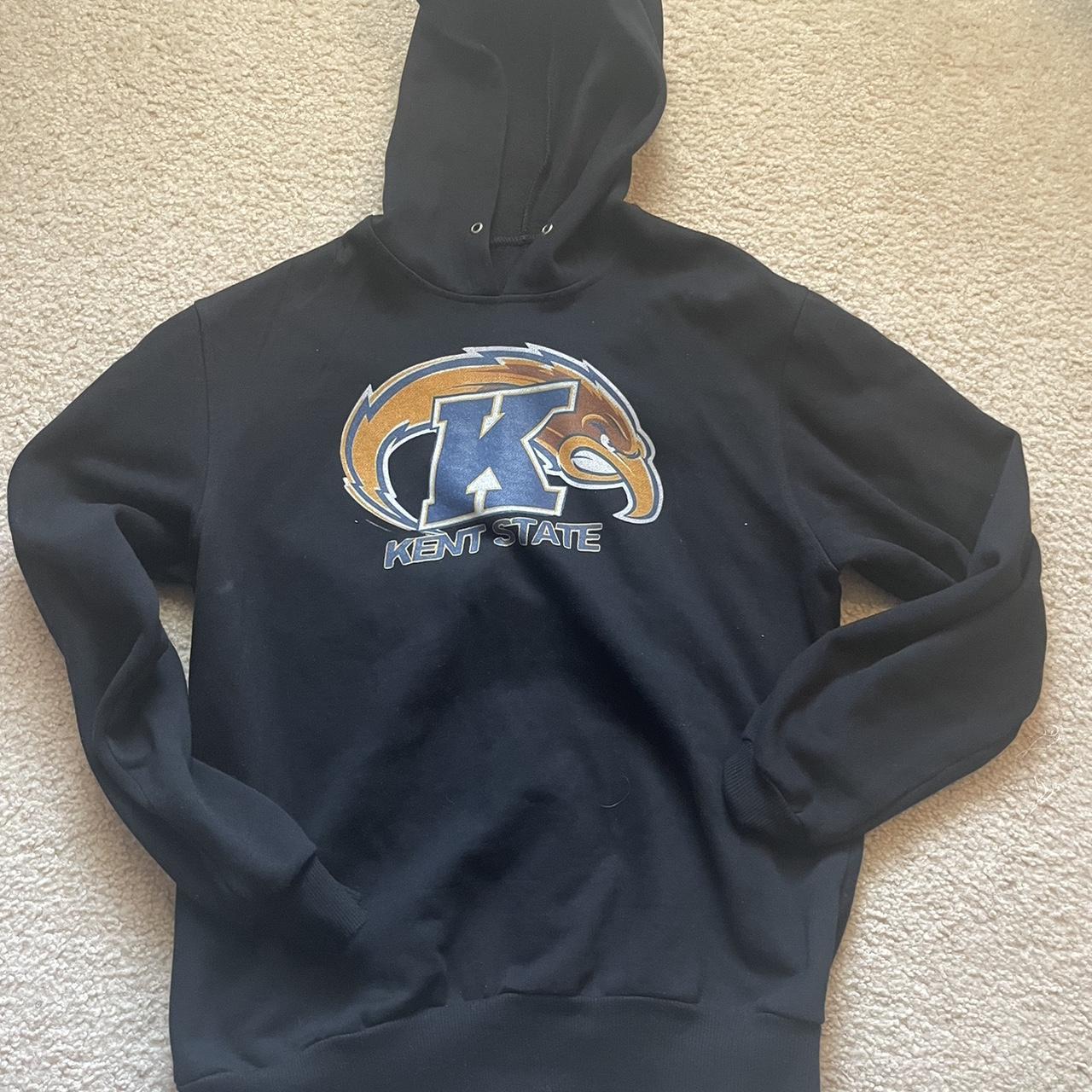 BLACK Kent State University Hoodie -only worn a few... - Depop