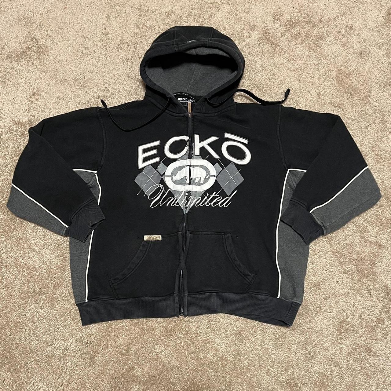 Ecko Unltd Zip Up Hoodie Tagged boys size large fire... Depop