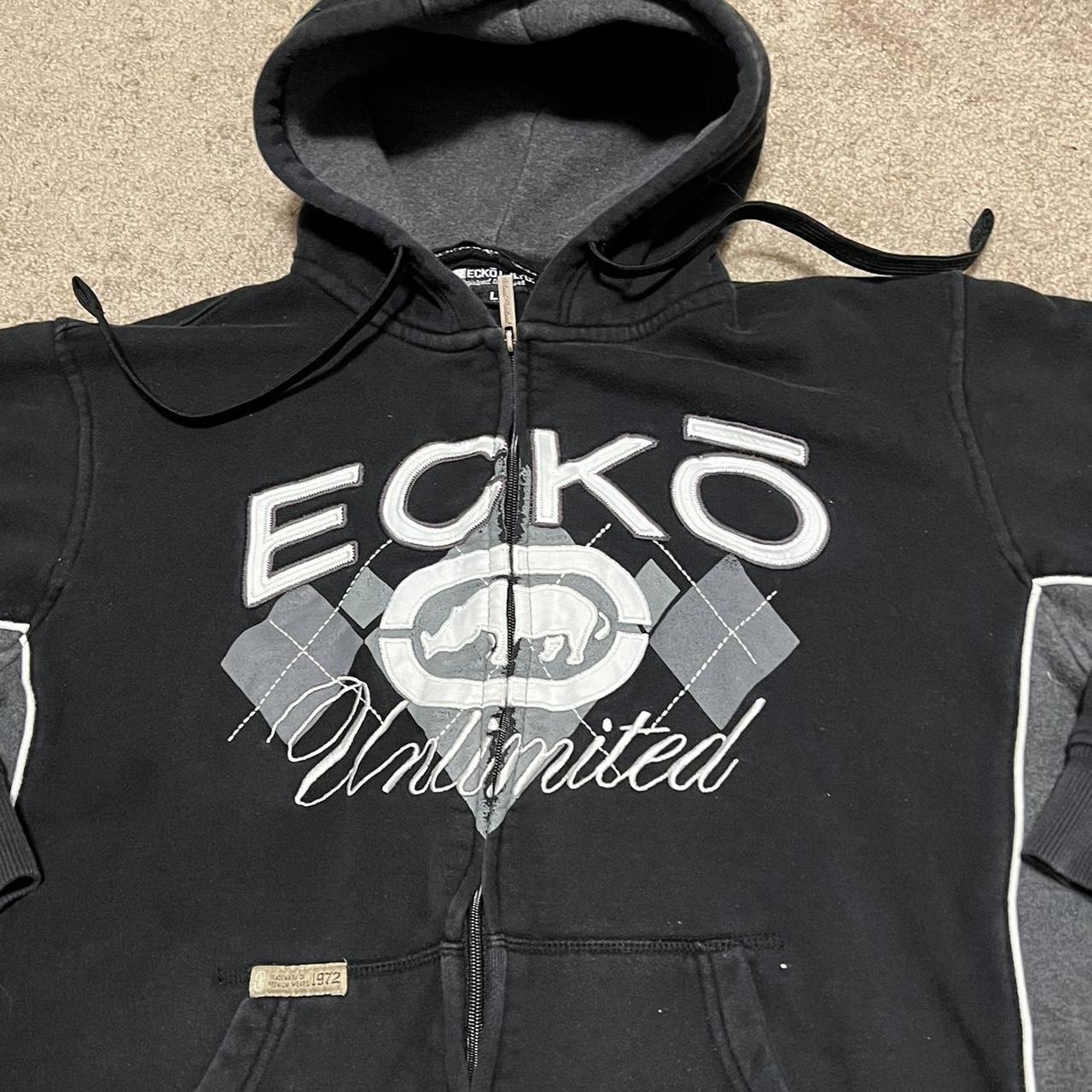 Ecko Unltd Zip Up Hoodie Tagged boys size large fire... Depop