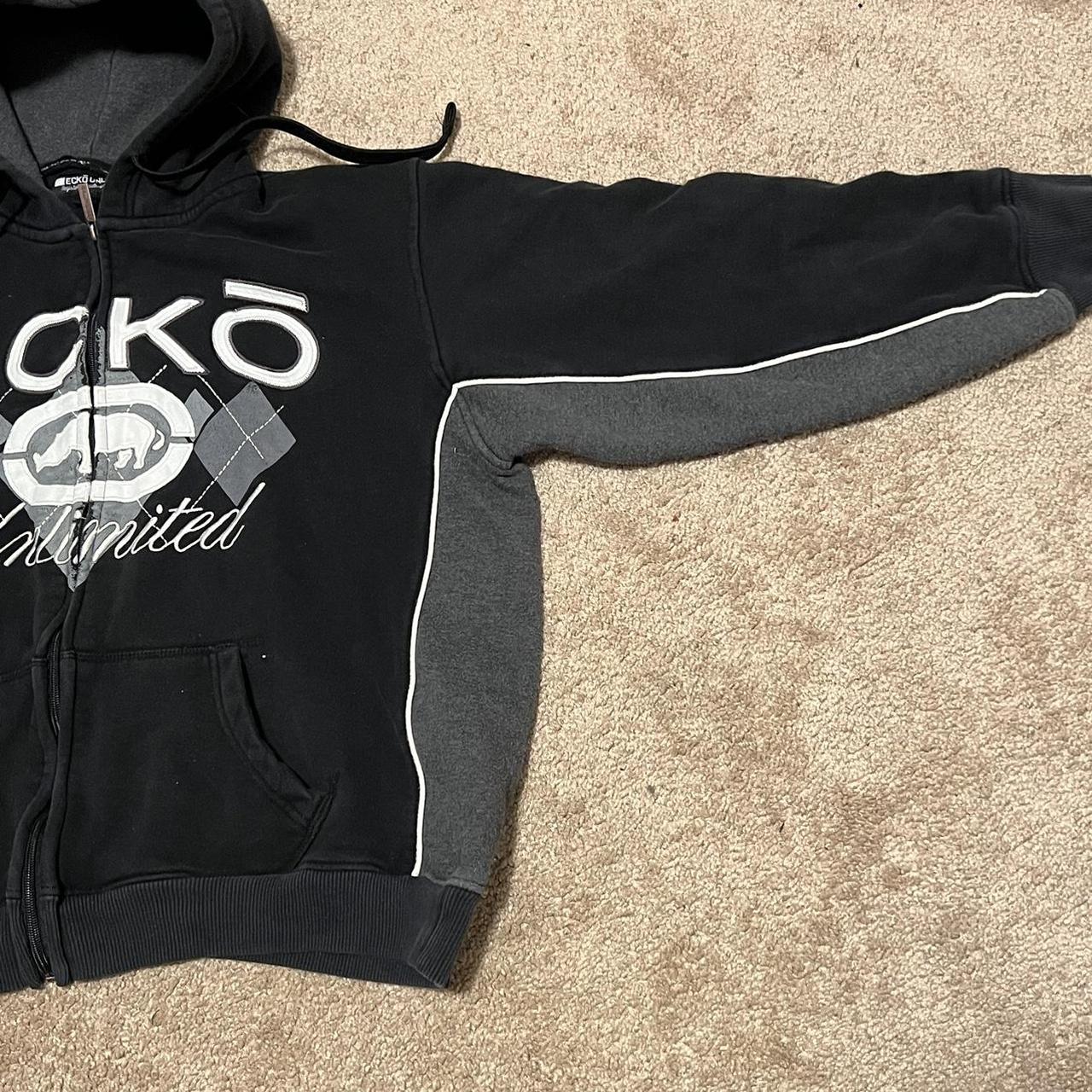 Ecko Unltd Zip Up Hoodie Tagged boys size large fire... Depop