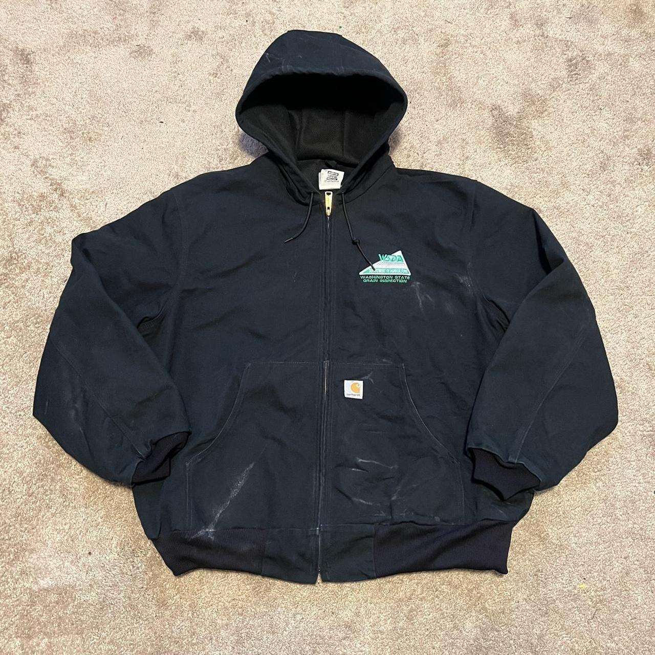 Carhartt Zip Up Hooded Jacket size XL 29” x... - Depop