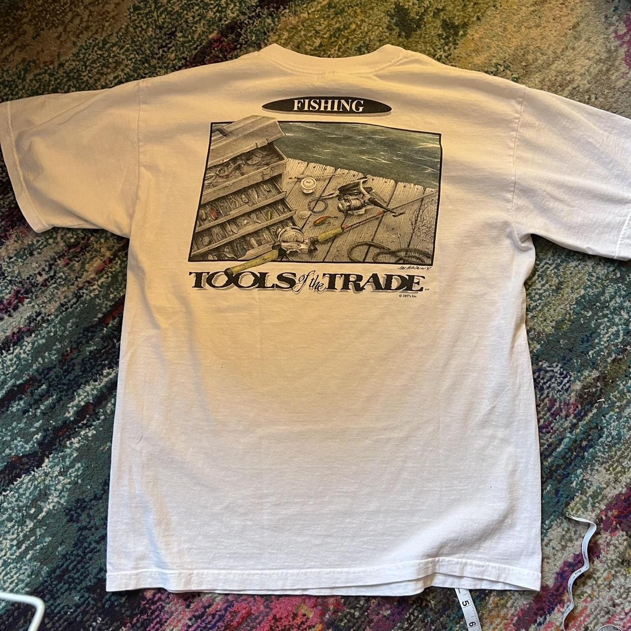 Vintage fishing ”tools of the trade” tee Size - Depop