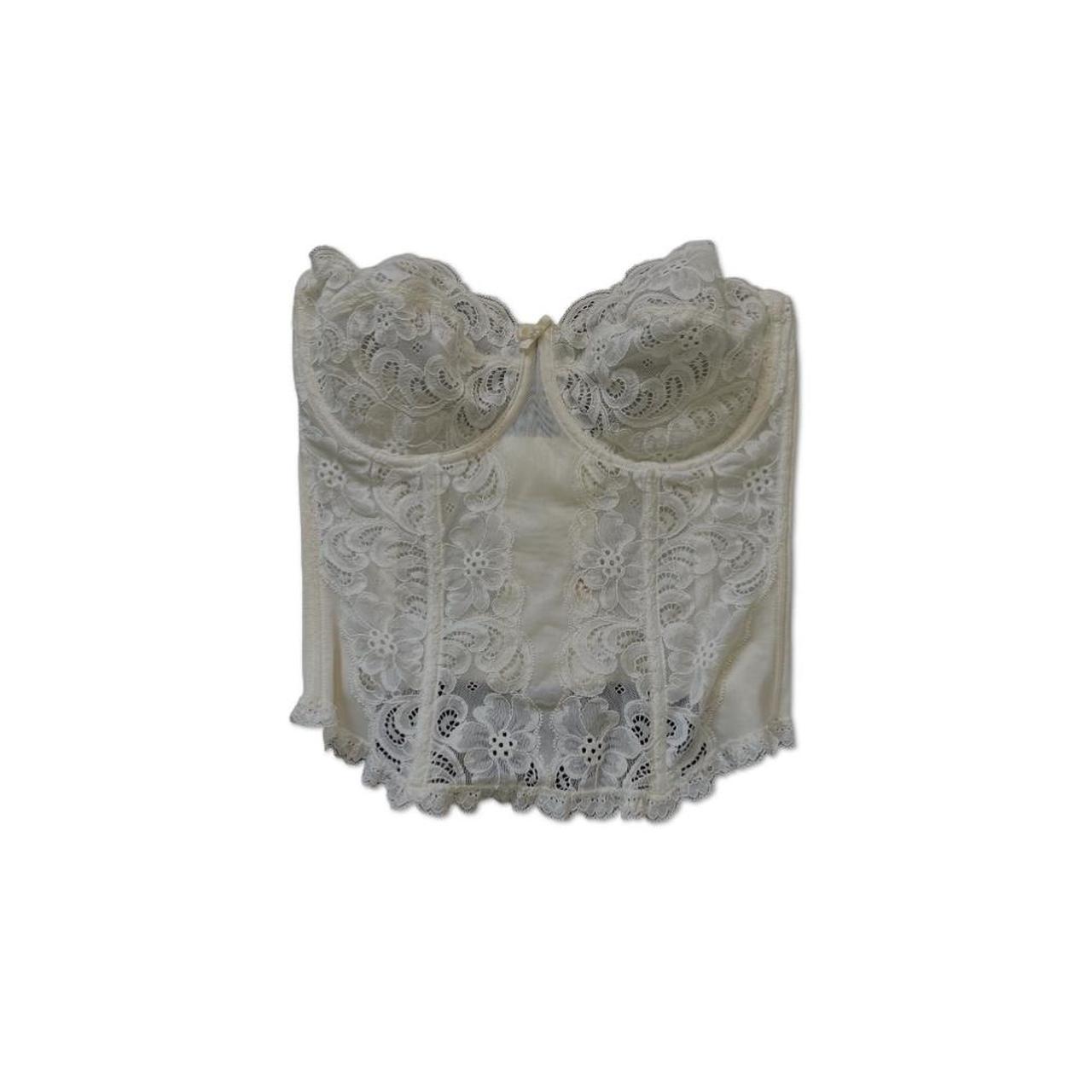 ️‍🩹 cream lace corset top size 14c (fits like an... Depop