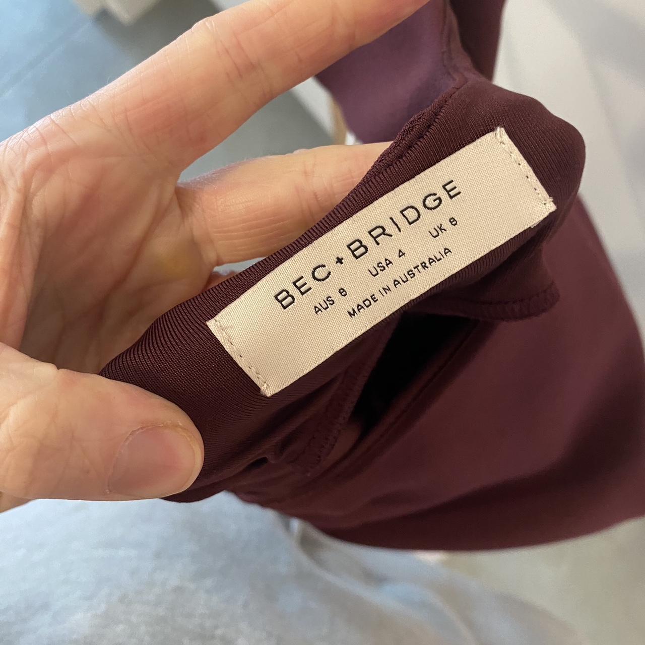 Bec and Bridge Karina Midi tuck dress, plum in size... - Depop