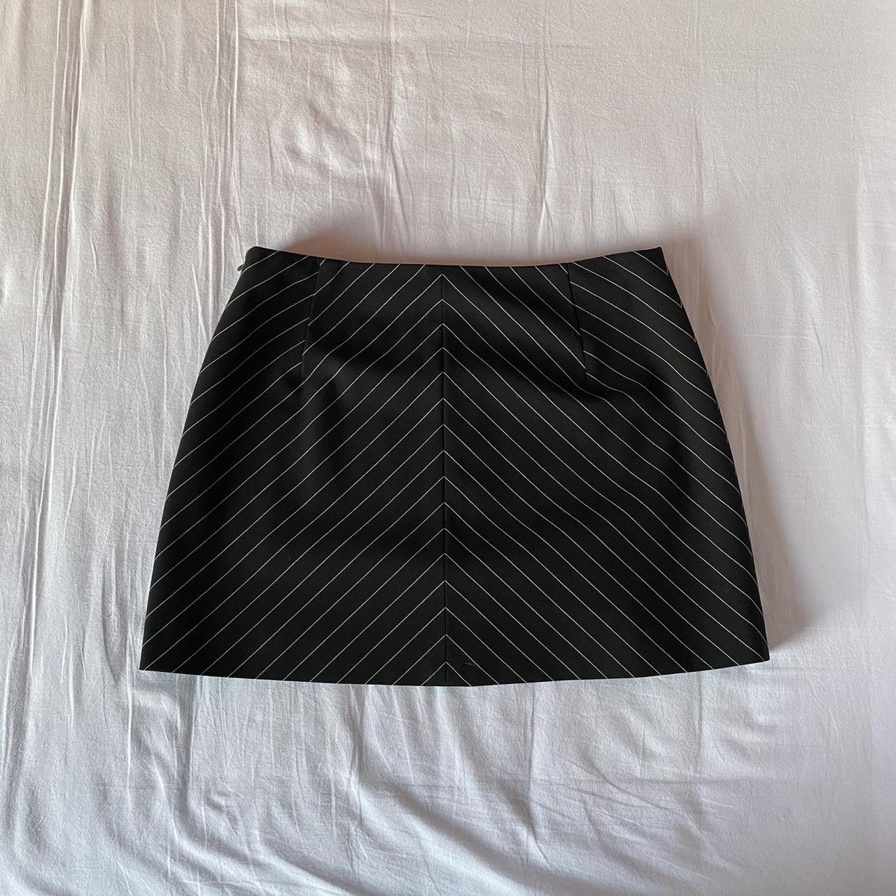 guess collection pinstripe mini skirt perfect... - Depop