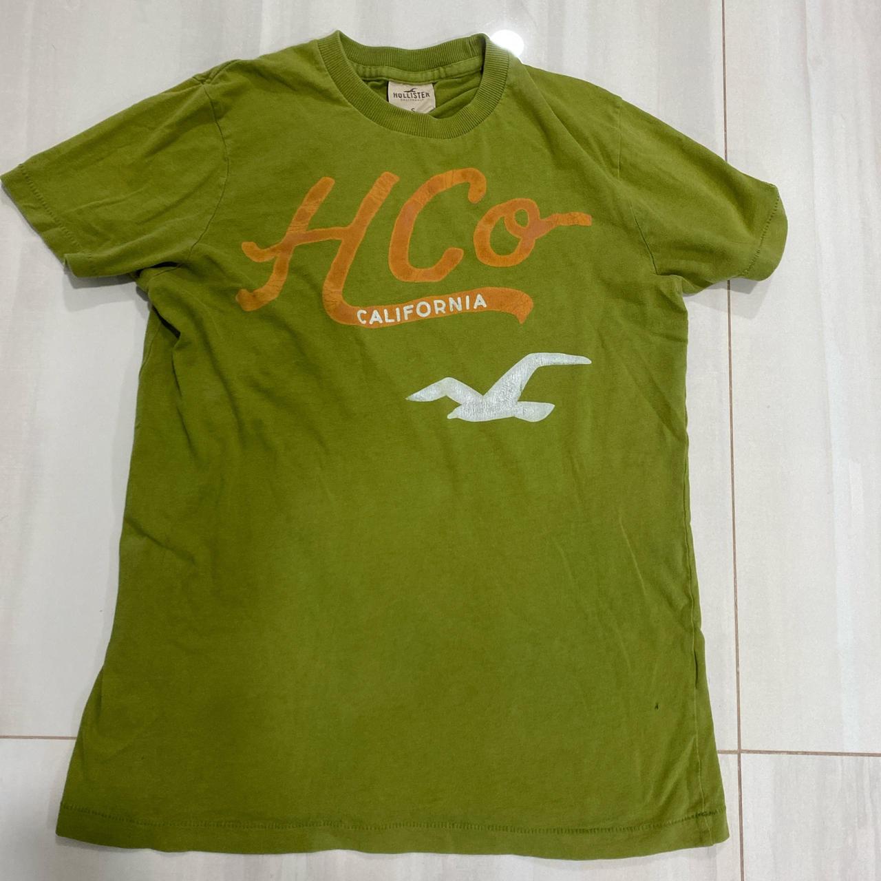 Hollister Co. olive green and orange shirt Size S