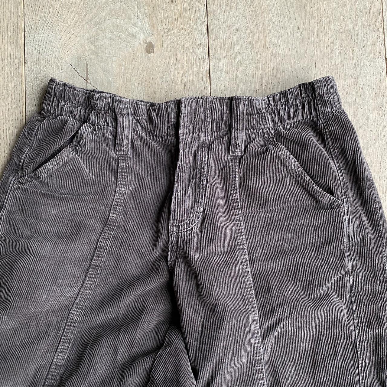 Dark Grey Corduroy Cargo Trousers Urban Outfitters... - Depop