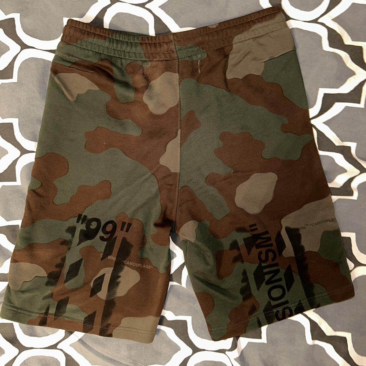 Off white camo shorts best sale