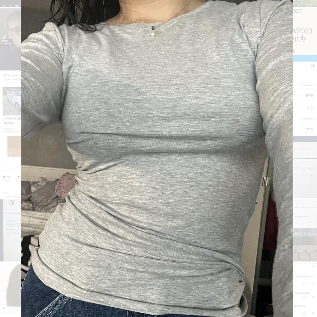 Long sleeve grey top ) the ultimate long sleeve... Depop