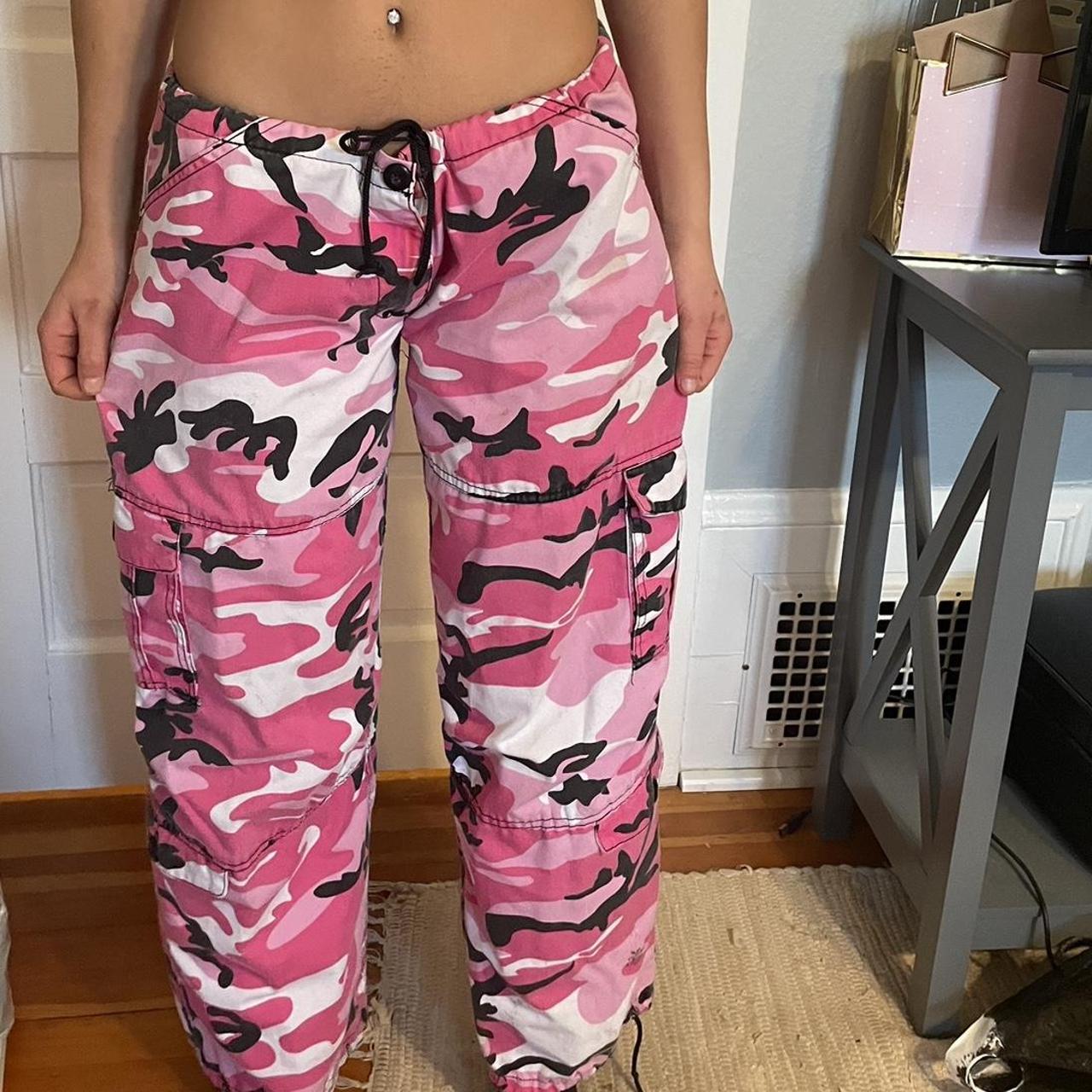 Pink camo pants! SOOO CUTE. Great to pair with - Depop