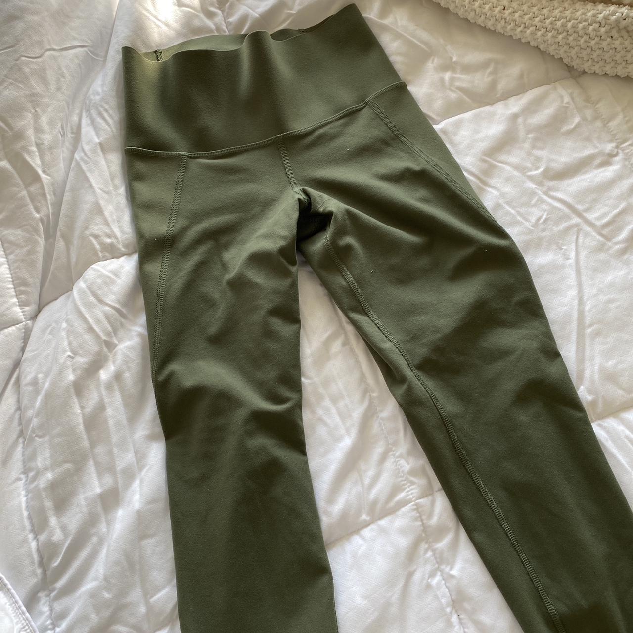 Army Green Leggings (NOT LULULEMON, just tagged for... - Depop