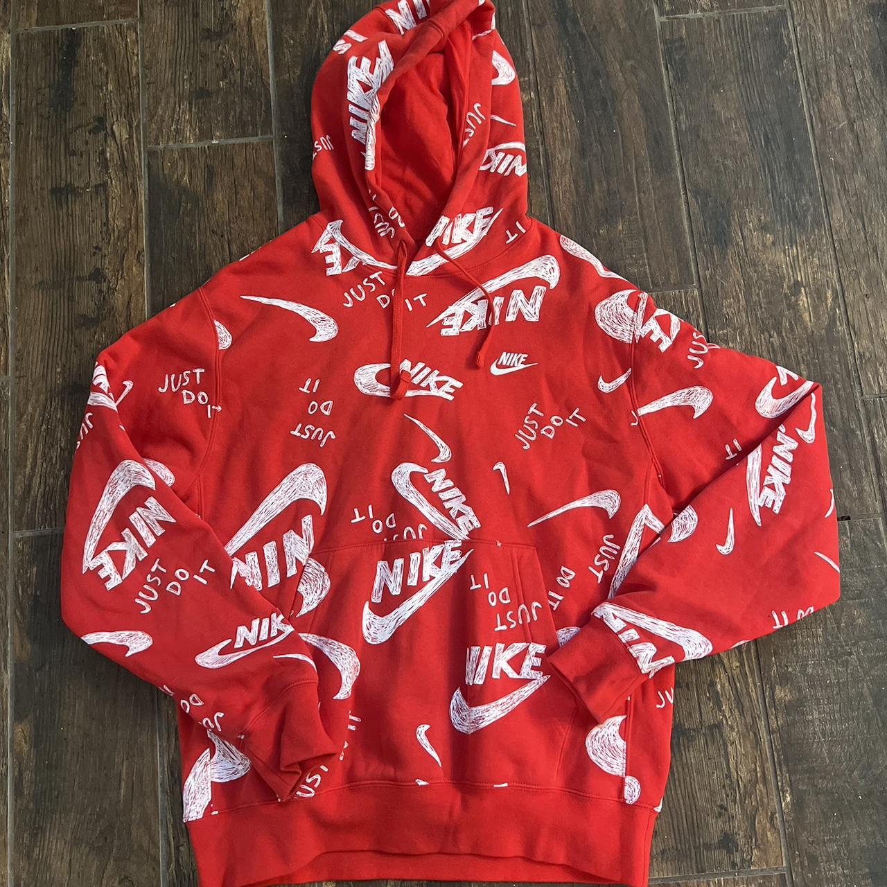 nike hoodie logo all over