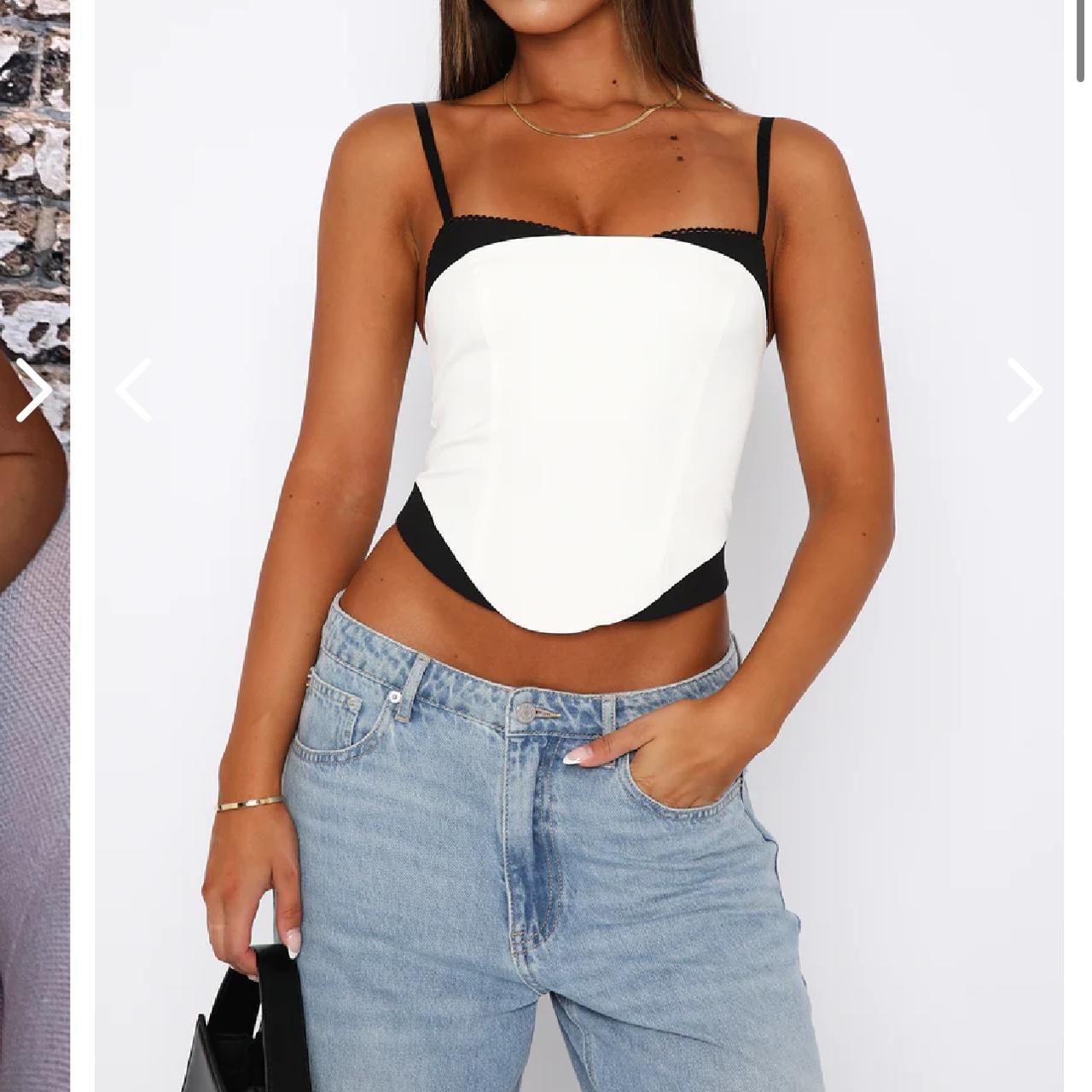 Feel The Spark Bustier White White fox Originally... - Depop