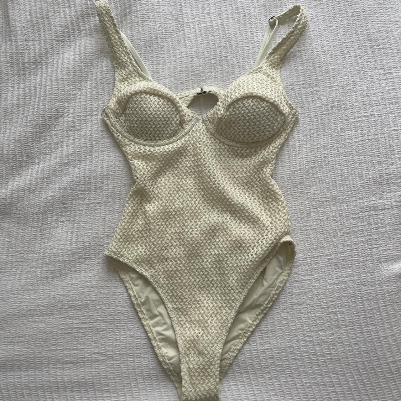 Rip Curl Women's Cream Swimsuit-one-piece | Depop