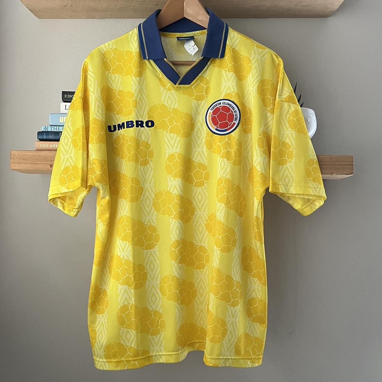 UMBRO 1980's SHIRT VINTAGE JERSEY FOOTBALL SOCCER MENS BLUE