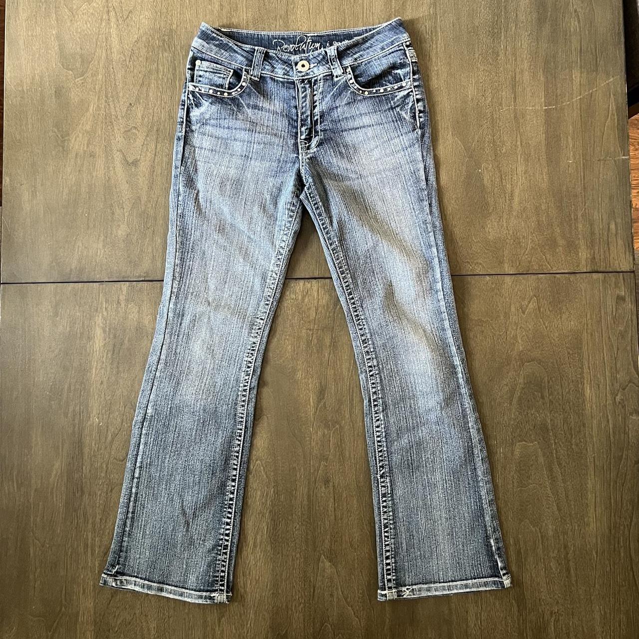 Women's Blue and Silver Jeans | Depop