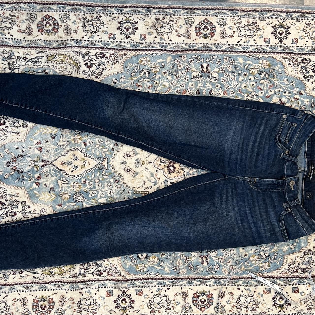 Lucky brand low rise dark wash jeans! Perfect - Depop