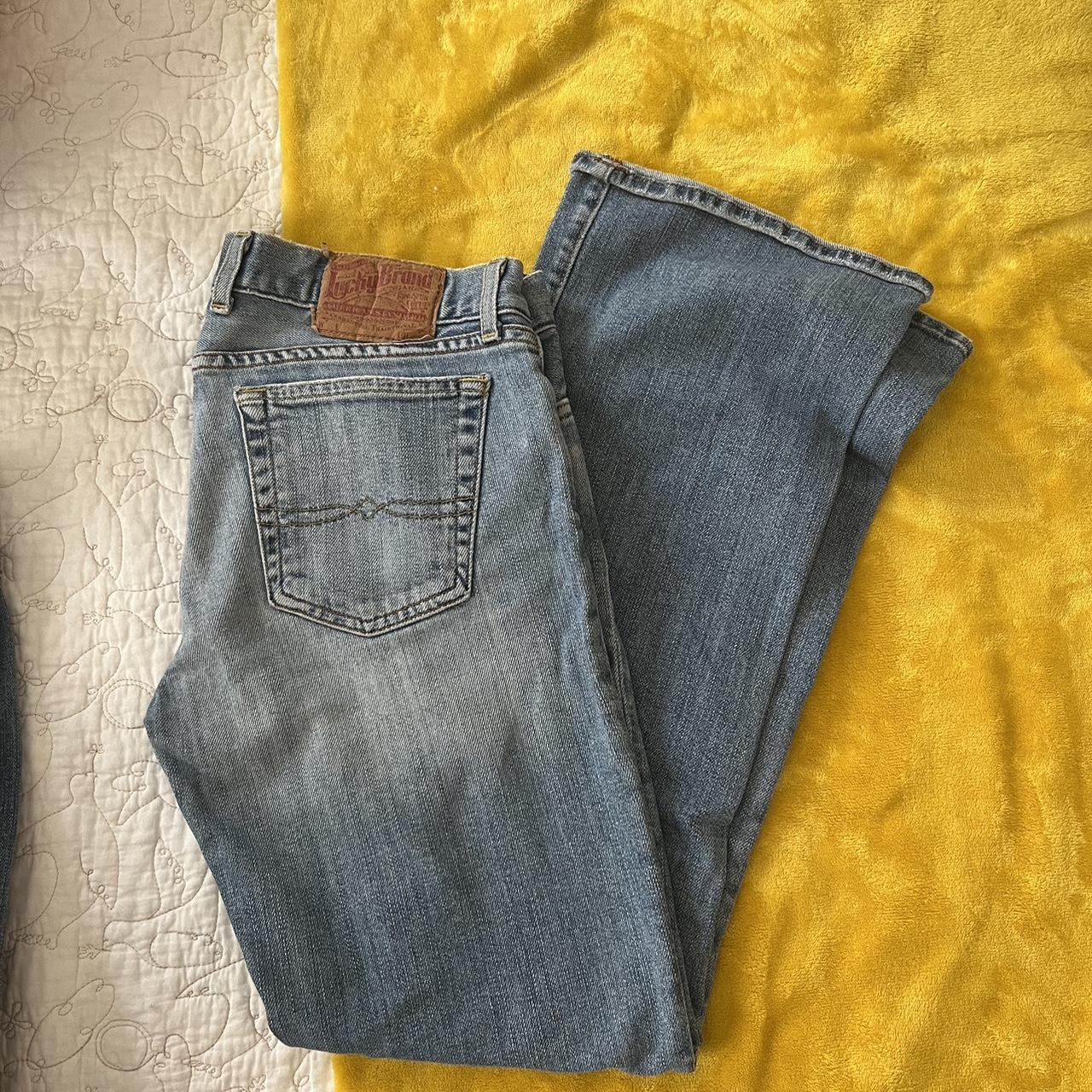 vintage low rise lucky jeans! made in the usa. they... Depop