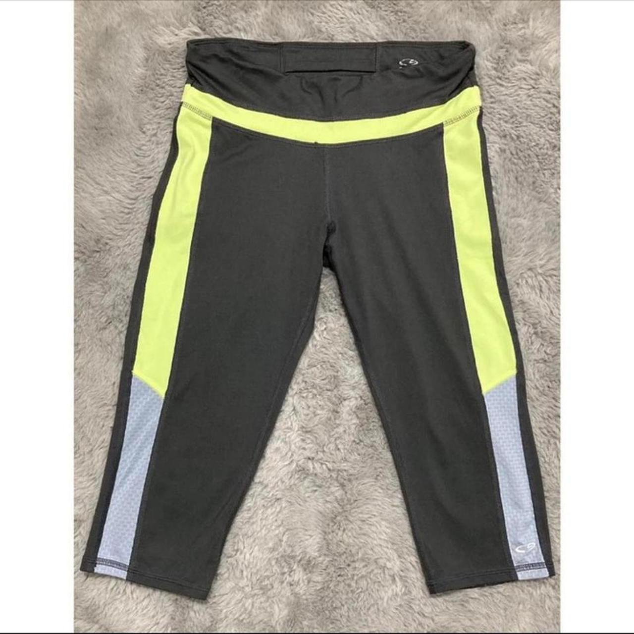 Champion Duo Dry Athletic Pants Capri Leggings Black and Gray