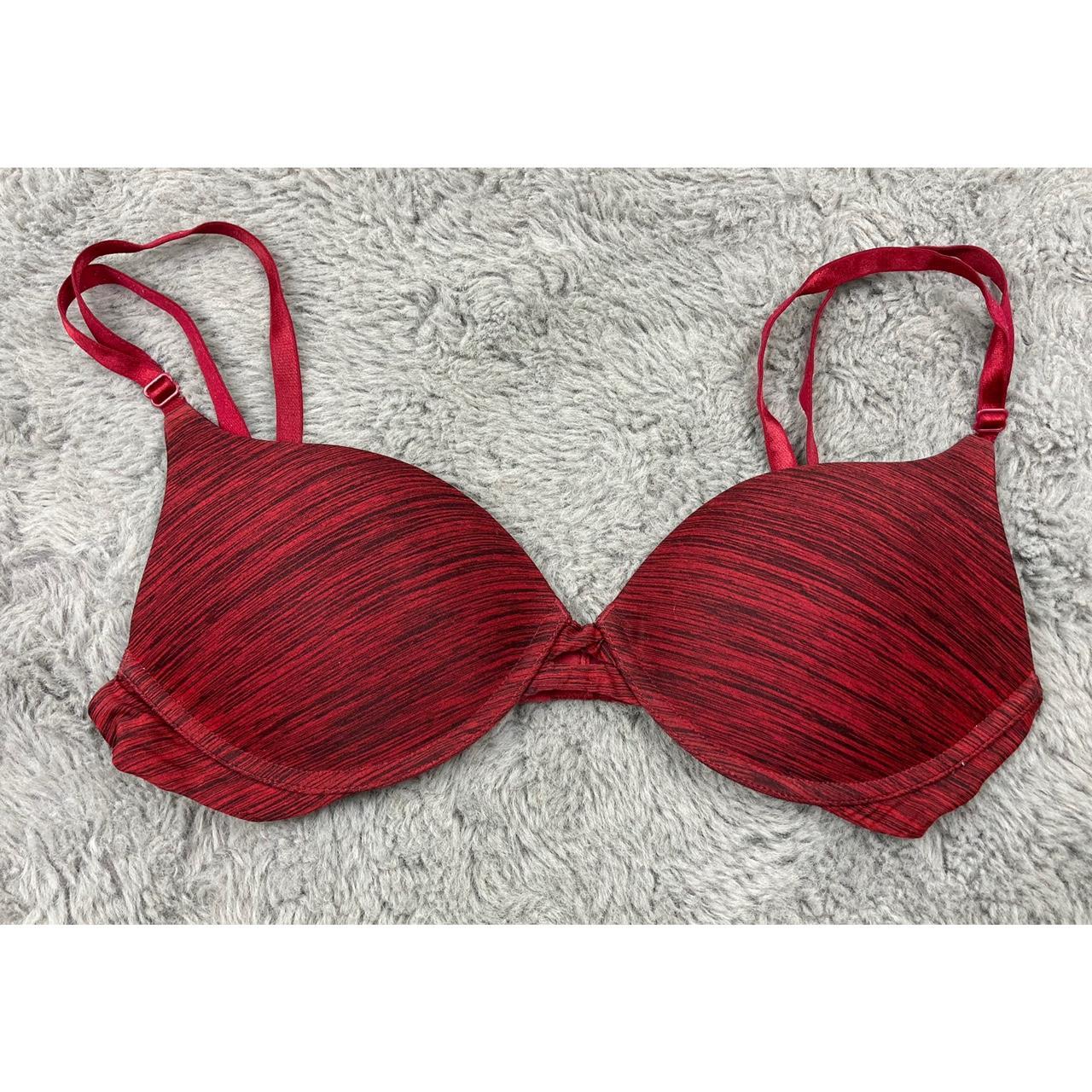 VICTORIAS SECRET red bra; size 32C