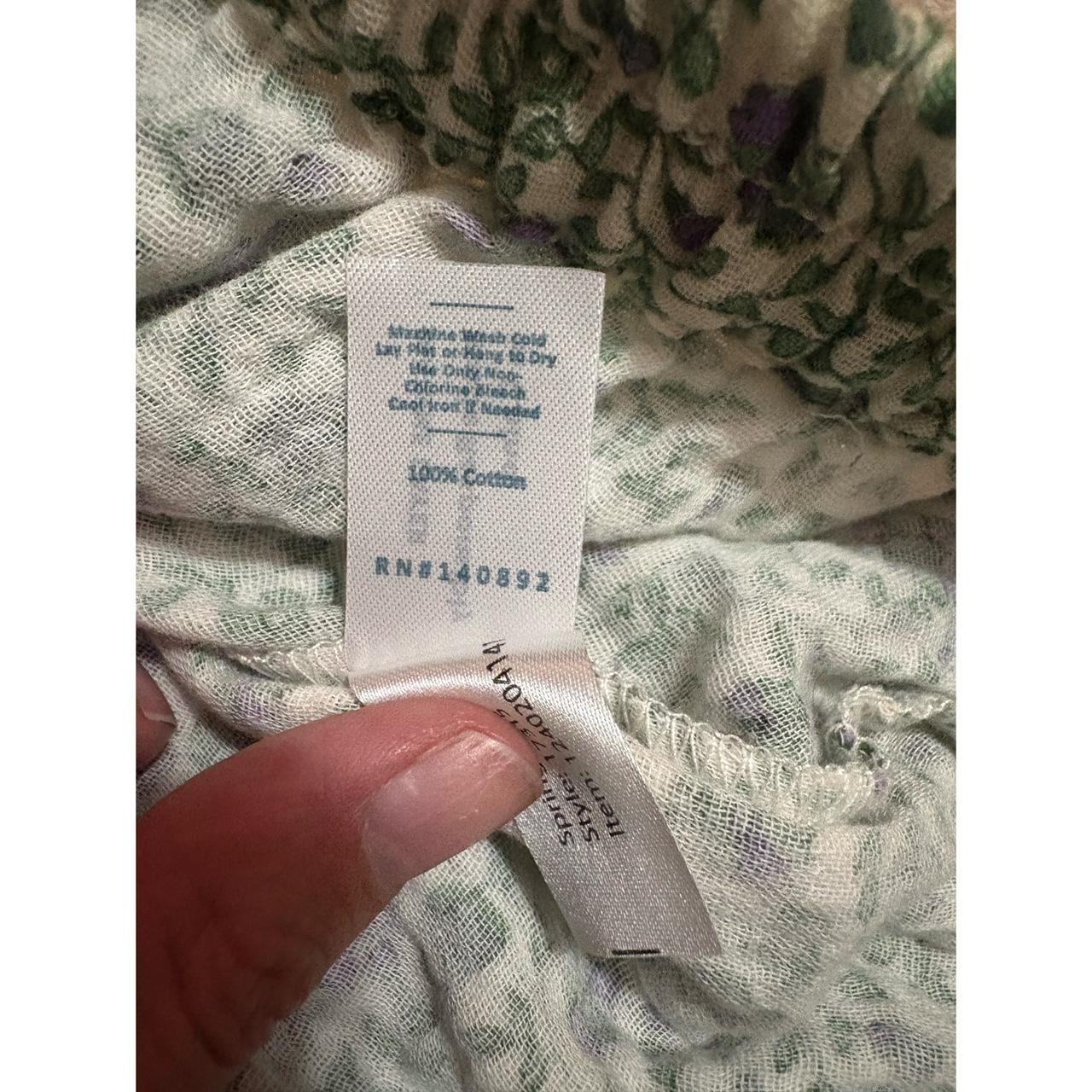 Marine Layer Women's Blouse - Green/Cream - S – M… - image 5