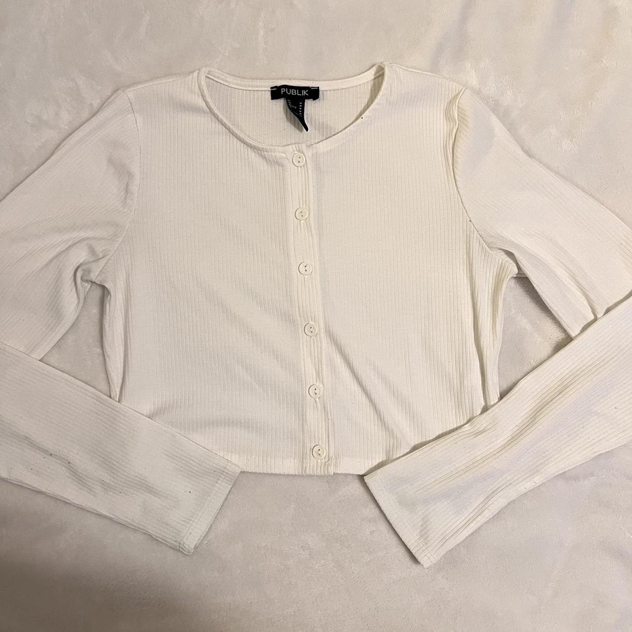 Women's White Cardigan | Depop