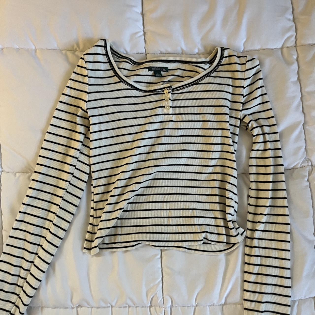 target striped long sleeve tee -size S -great condition - Depop