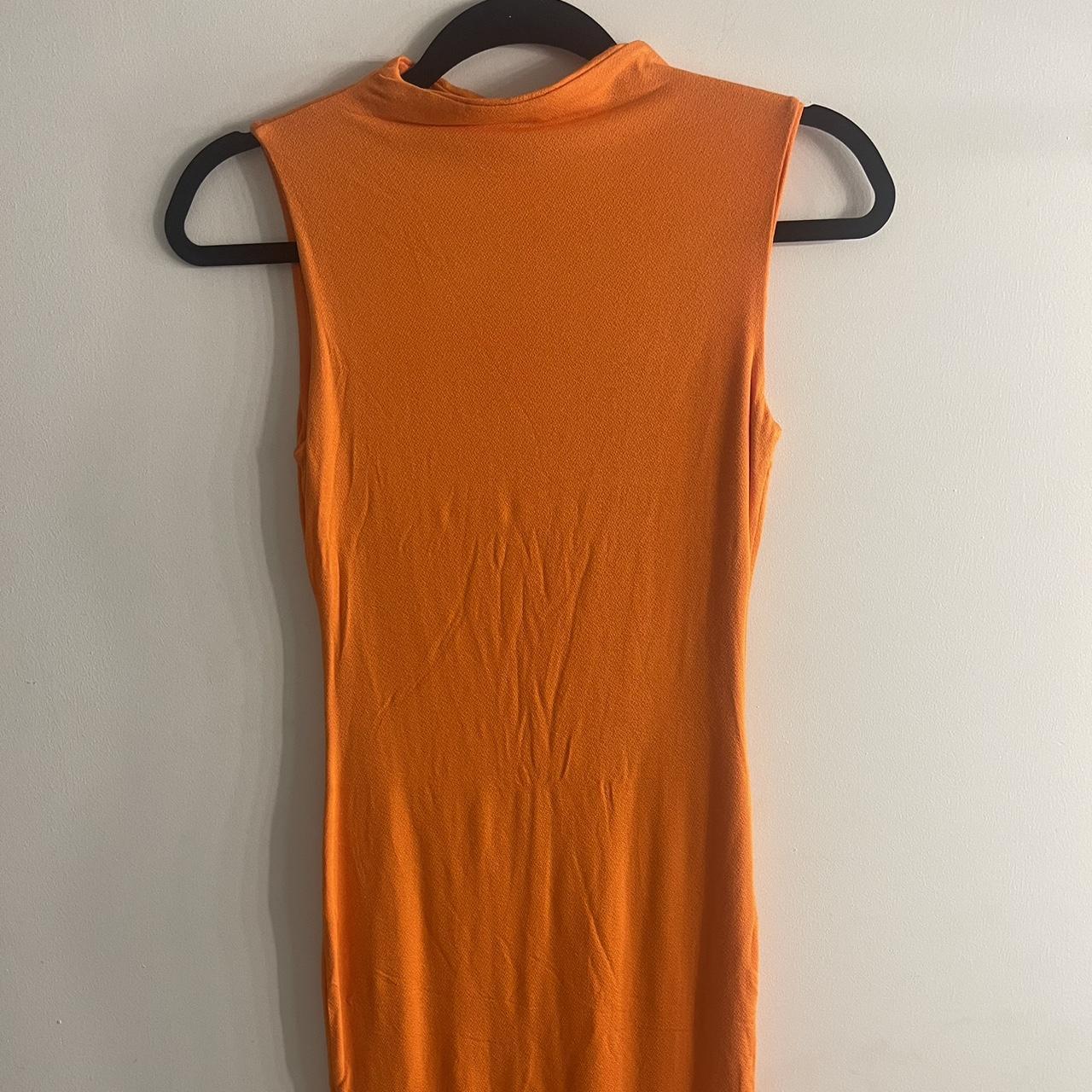 naked-wardrobe-women-s-orange-dress-depop