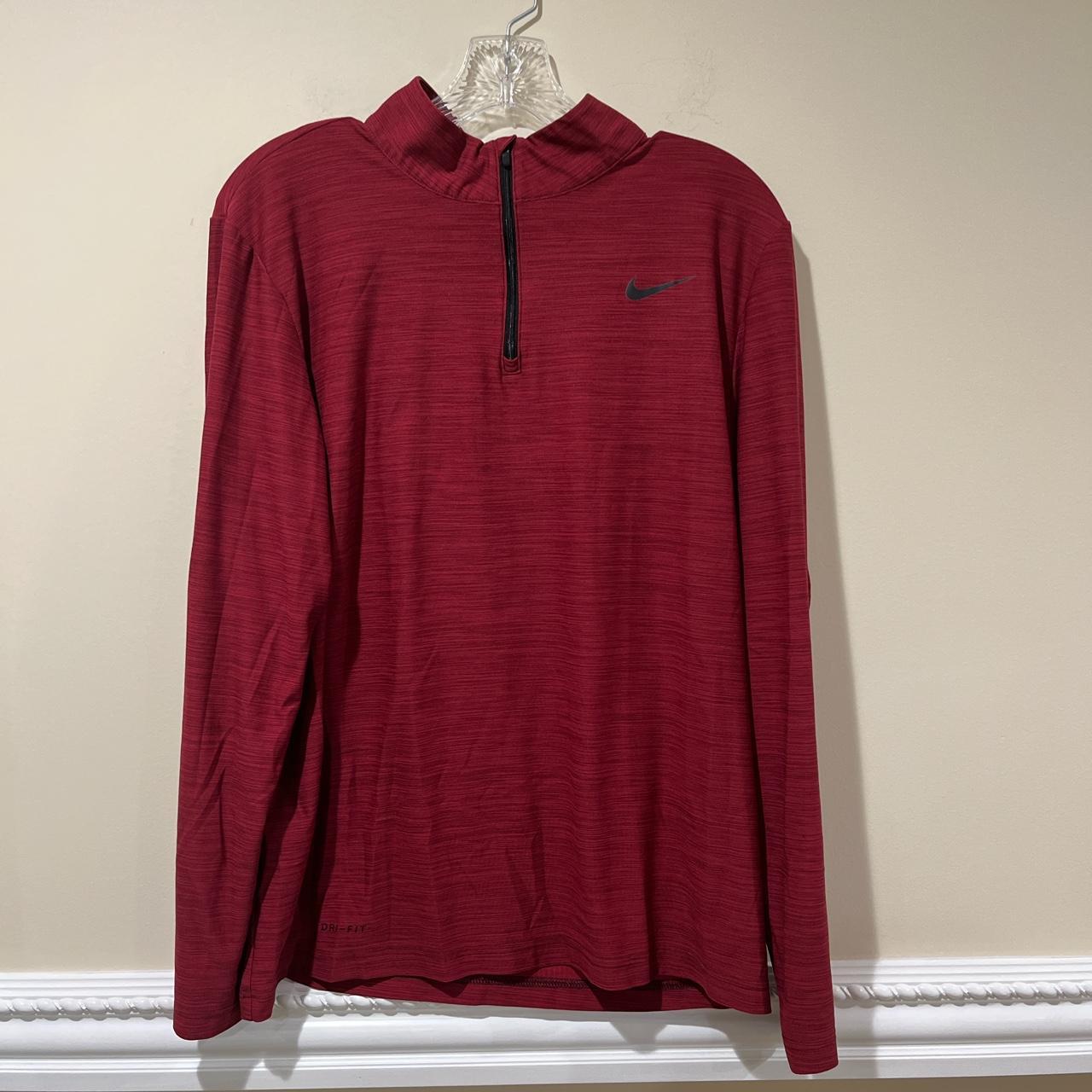 mens red and black nike shirt