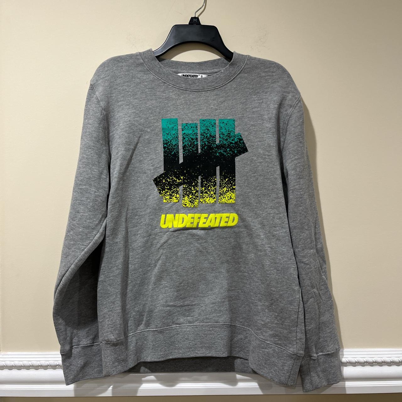 Cool Graphic Gray Mens Undefeated Crewneck Size... - Depop